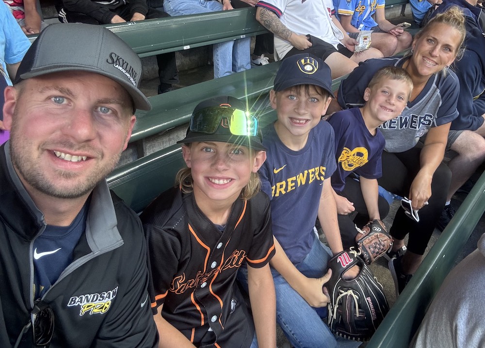 Multhauf family at Milwaukee Brewers game